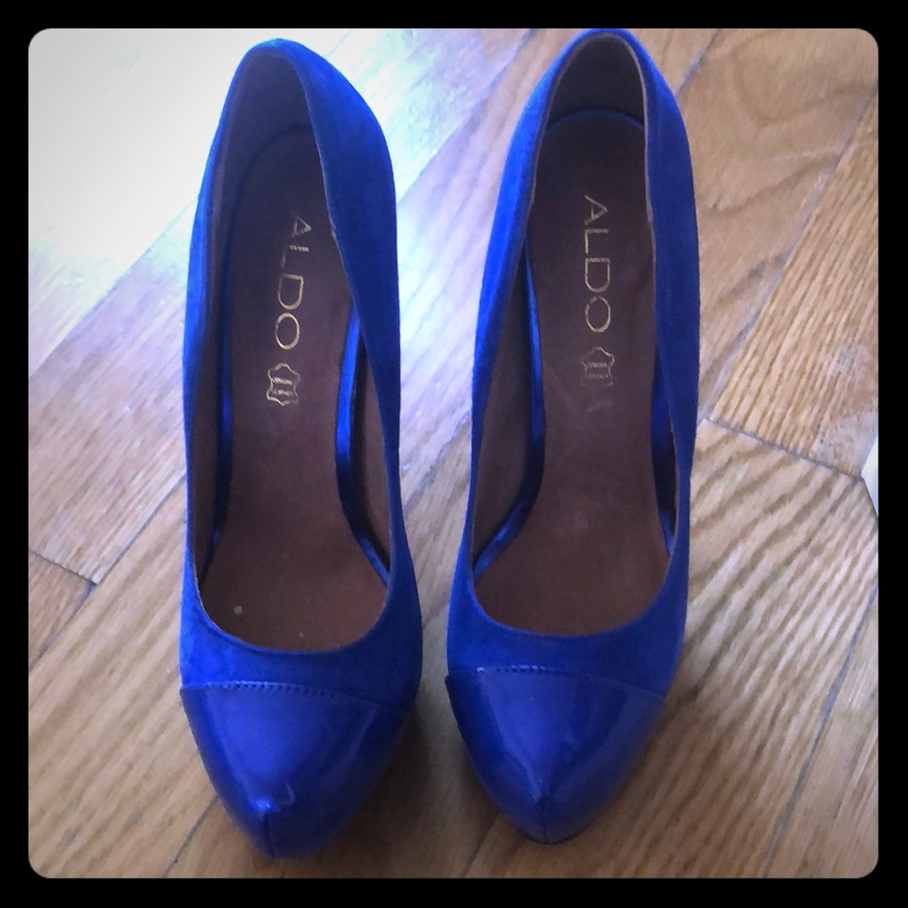 Royal blue high heels